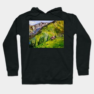 Alps. Green meadows Hoodie